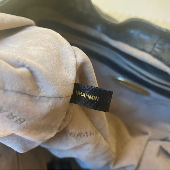 Brahmin Satchel Black and Gray Leather - Picture 13 of 16